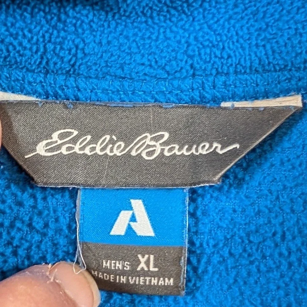 Eddie‎ Bauer First Ascent Mens Size XL Fleece 1/4 Zip Pullover Jacket Outdoor